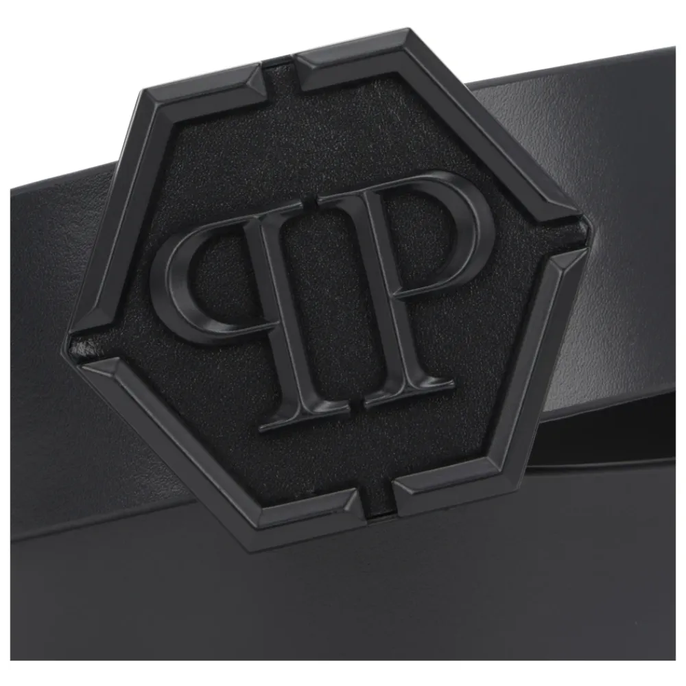 Bælter<Philipp Plein Belt Hexagon Sort
