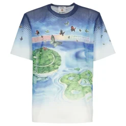 T-Shirts<Casablanca Beyond Destiny Mesh T-Shirt Blå