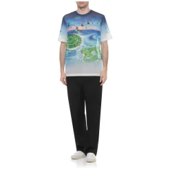 T-Shirts<Casablanca Beyond Destiny Mesh T-Shirt Blå