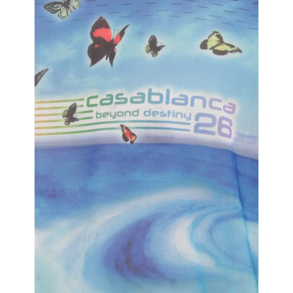 T-Shirts<Casablanca Beyond Destiny Mesh T-Shirt Blå