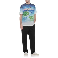 T-Shirts<Casablanca Beyond Destiny Mesh T-Shirt Blå