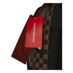 Rygsække<SPRAYGROUND Big Backpack Shark Check Embossed B8232 Brun