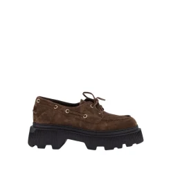 Loafers^Santoni Billie Suede Platform Loafers Brun