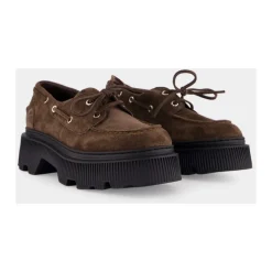 Loafers^Santoni Billie Suede Platform Loafers Brun