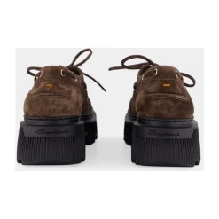 Loafers^Santoni Billie Suede Platform Loafers Brun