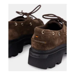 Loafers^Santoni Billie Suede Platform Loafers Brun