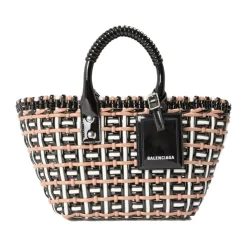 Indkøbstasker<Balenciaga Bistro Basket Braided Tote Bag Multifarvet