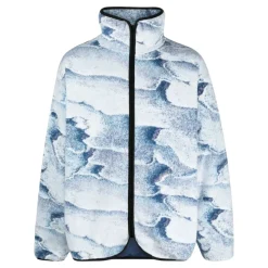 Fleece<Bonsai Abstrakt Jakke Blå