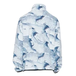 Fleece<Bonsai Abstrakt Jakke Blå
