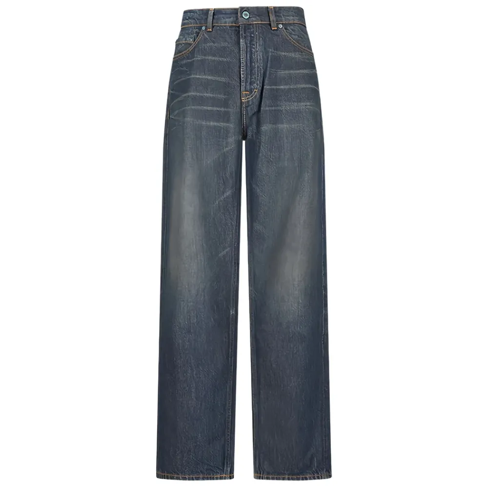 Jeans^Our Legacy Bomuld Faded Wash Jeans Knap Fly Blå