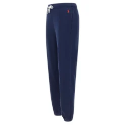 Bukser<Polo Ralph Lauren Bomuld Jogger med Rød Logo Blå