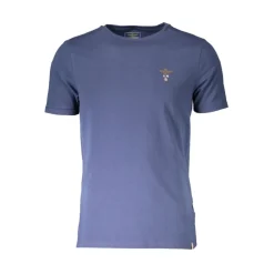 T-Shirts^Aeronautica Militare Bomuld Logo T-Shirt Crew Neck Blå