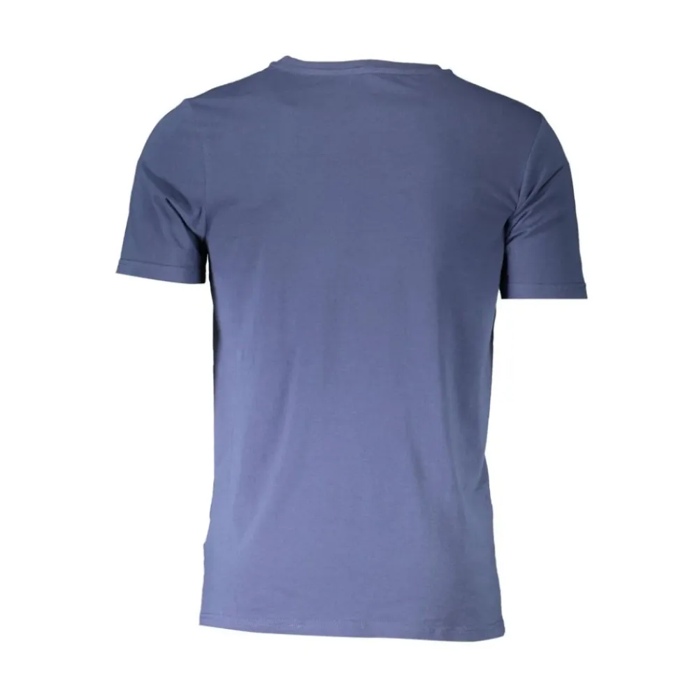 T-Shirts^Aeronautica Militare Bomuld Logo T-Shirt Crew Neck Blå