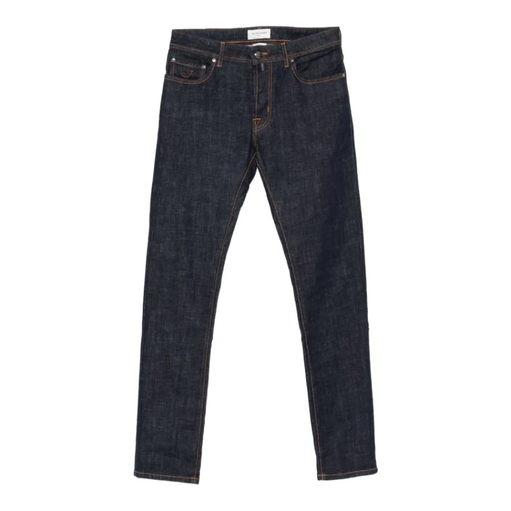 Jeans^Jacob Cohën Bomuld Straight Leg Jeans Blå