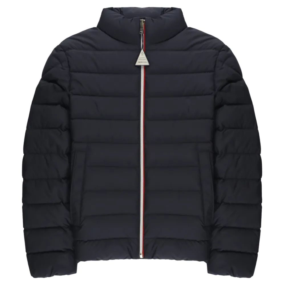 Jakker<Moncler Børn Dunjakke Høj Hals Blå