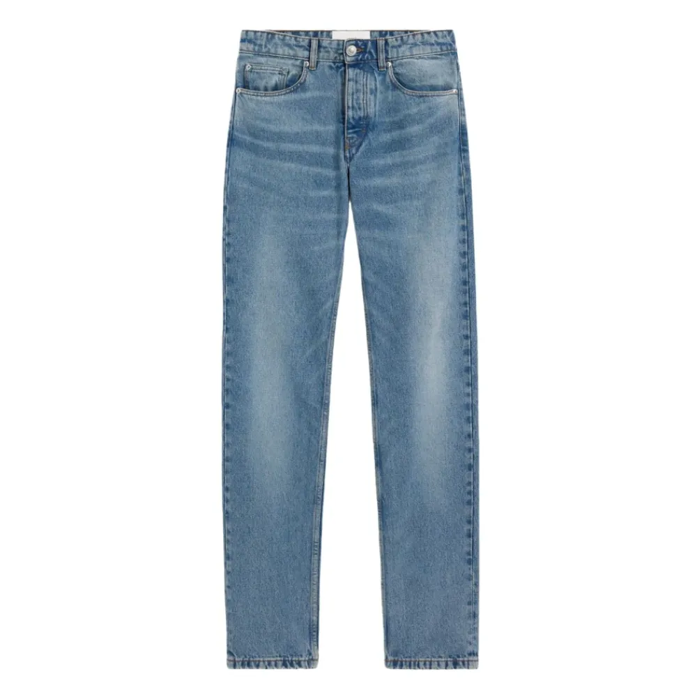 Jeans^Ami Paris Brugte Straight-Fit Denim Jeans Blå