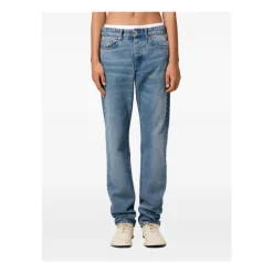 Jeans^Ami Paris Brugte Straight-Fit Denim Jeans Blå