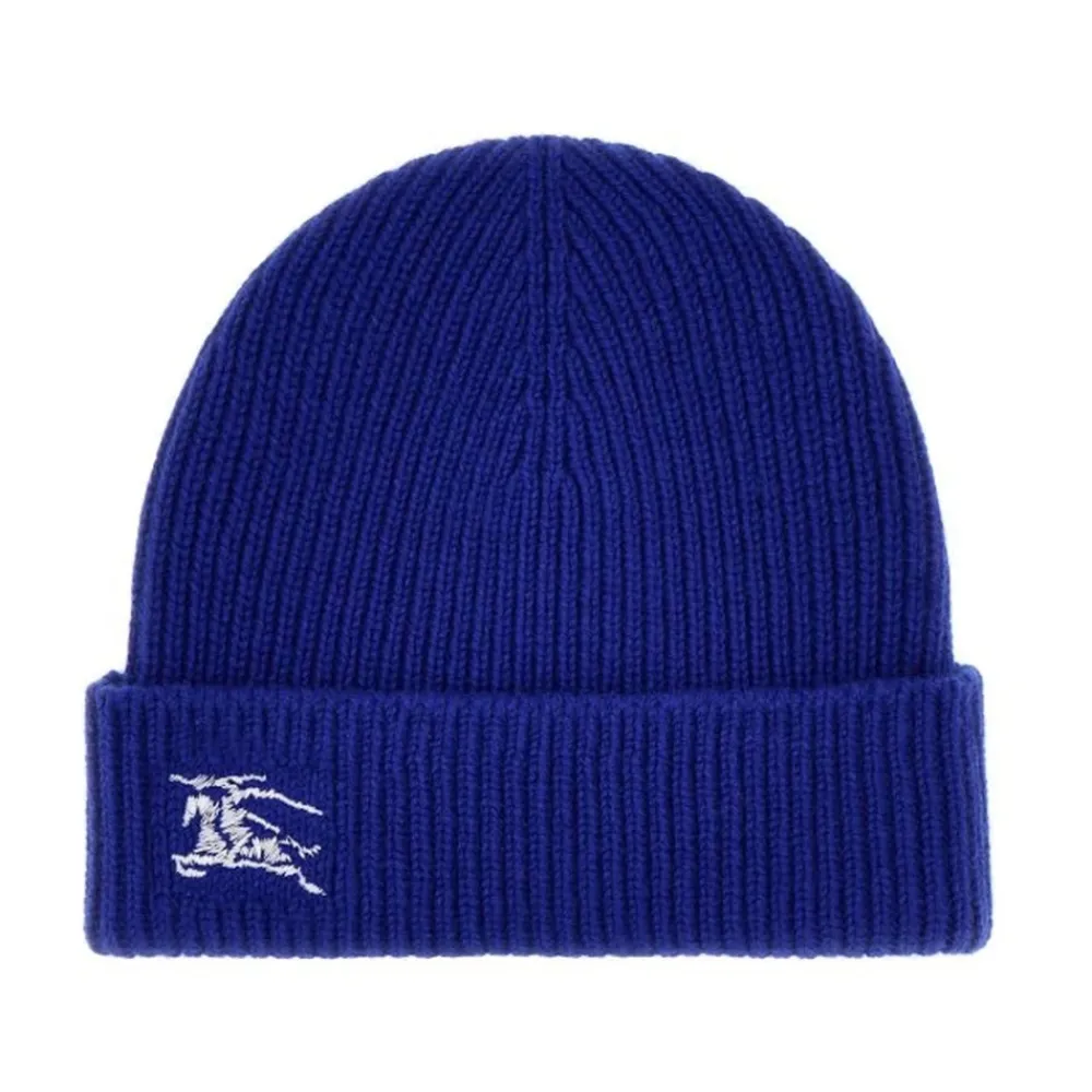 Huer, Kasketter & Hatte^Burberry Cashmere Beanie Hat AW24 Blå