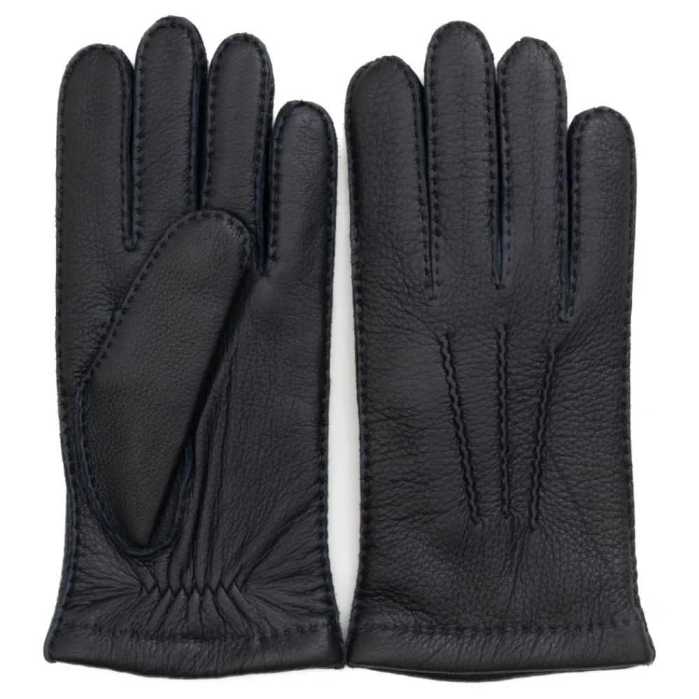 Handsker<Restelli Guanti Cashmere Foret Hjortehandsker Blå