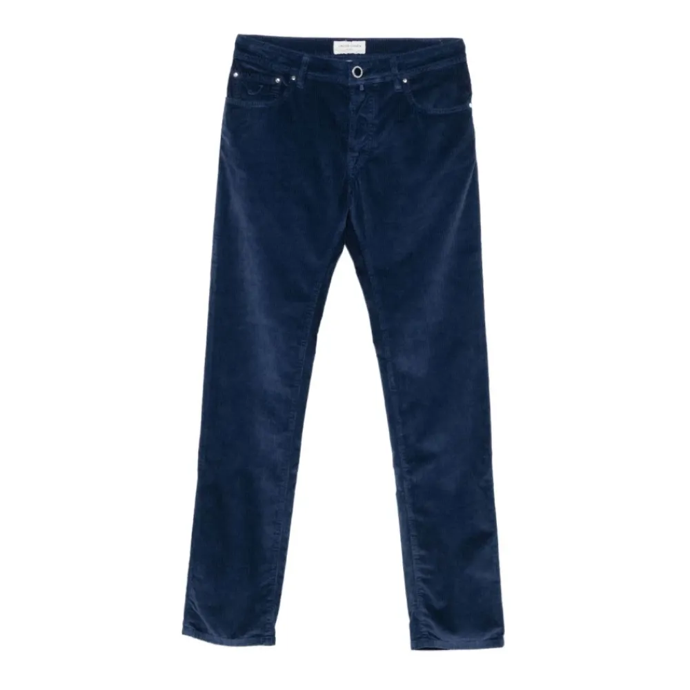 Jeans<Jacob Cohën Corduroy Five-Pocket Jeans Blå