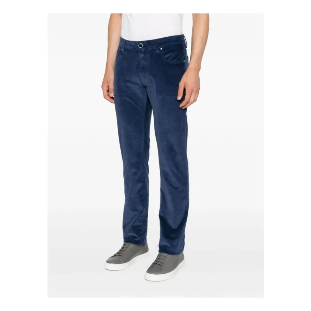 Jeans<Jacob Cohën Corduroy Five-Pocket Jeans Blå