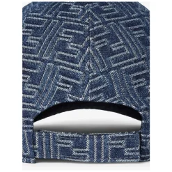 Huer, Kasketter & Hatte^Fendi Denim Baseball Cap Lavet i Italien Blå