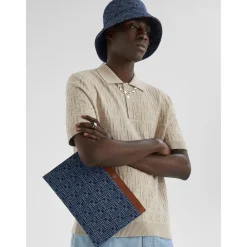 Huer, Kasketter & Hatte<Fendi Denim Bucket Hat Made in Italy Blå