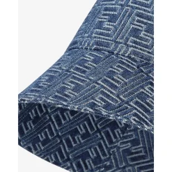 Huer, Kasketter & Hatte<Fendi Denim Bucket Hat Made in Italy Blå