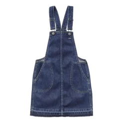 Jumpsuits^Pepe Jeans denim forklæde kjole med frynset kant Blå