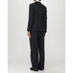 Jakkesæt<Emporio Armani Dobbeltradet Uld Stretch Kjole Blå