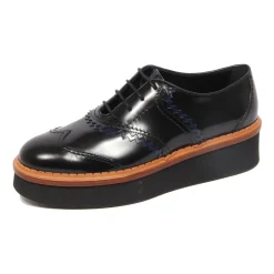 Snøresko<Tod's Blå Francesina Sko Made in Italy Sort