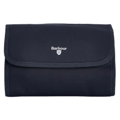 Clutch^Barbour Hængende Toilettaske med Tjekdetalje Blå