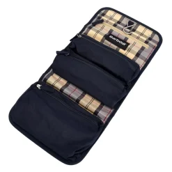 Clutch^Barbour Hængende Toilettaske med Tjekdetalje Blå