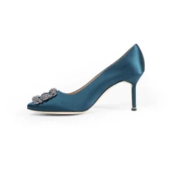 Pumps|Stiletter<Manolo Blahnik Krystal Stilet Hæl Sko Blå