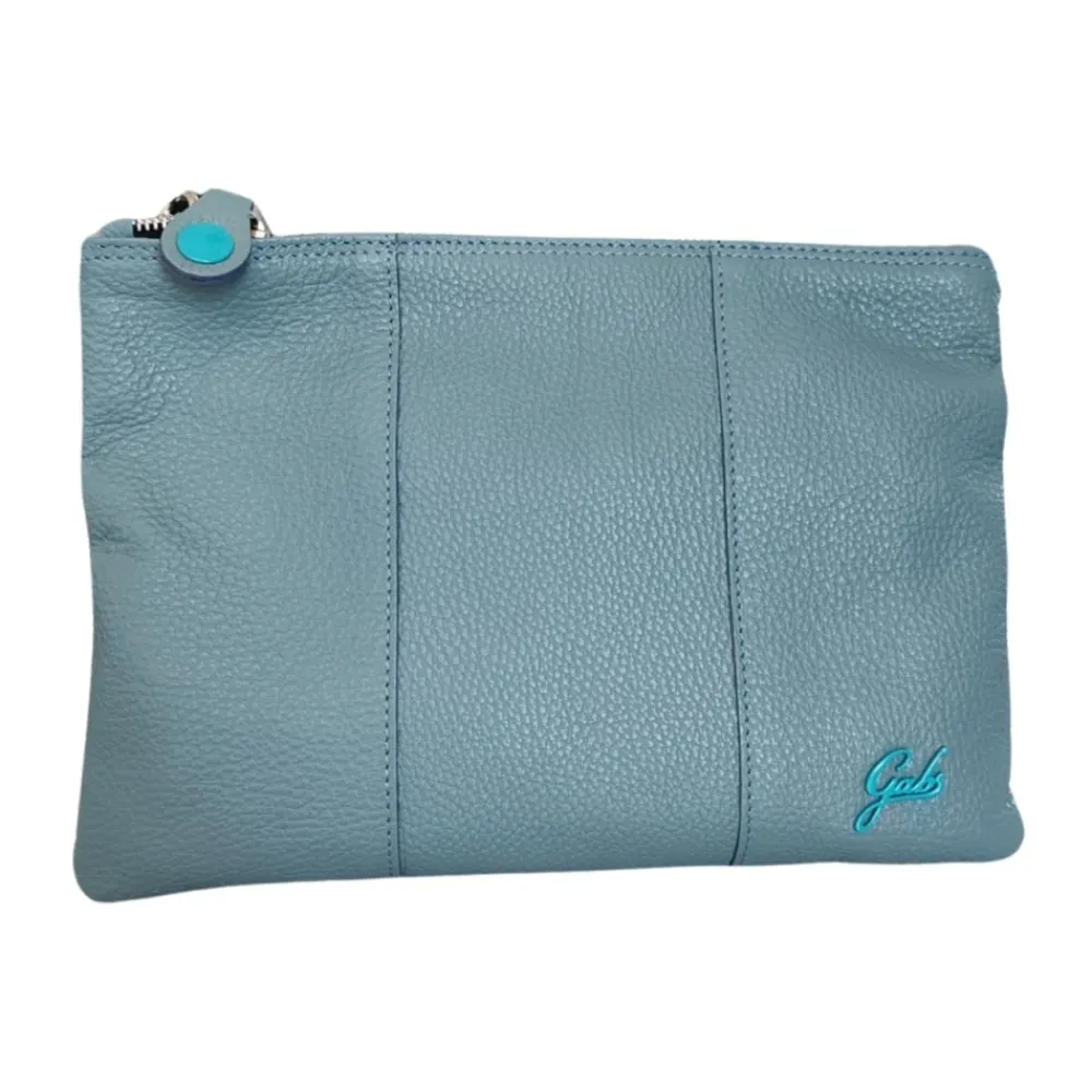 Clutch^Gabs læder crossbody taske Mineral Blå