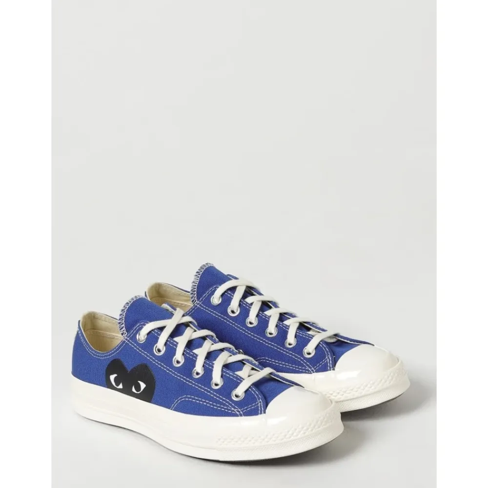 Sneakers^Comme des Garçons Play Lærred Lave Sneakers Blå