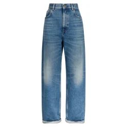 Jeans^Golden Goose Medium Vask Wide Leg Jeans Blå