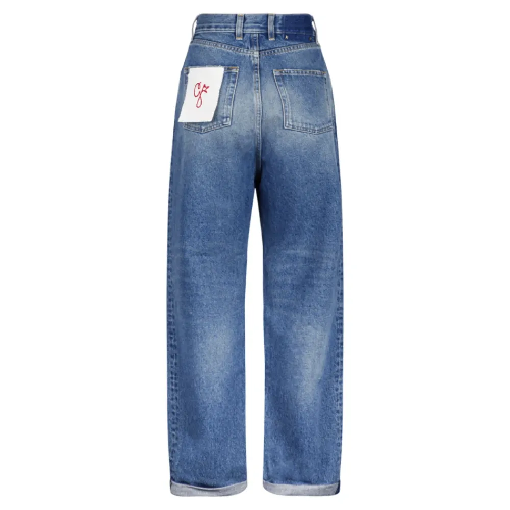 Jeans^Golden Goose Medium Vask Wide Leg Jeans Blå