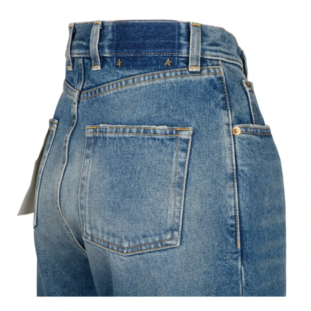 Jeans^Golden Goose Medium Vask Wide Leg Jeans Blå