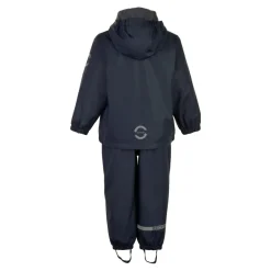 Overtøj^Mikk-Line Nights PU regnsæt med fleece Blå
