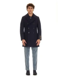 Frakker^Sealup Peacoat med Hornknapper Blå