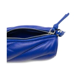 Bæltetasker<Fiorucci Quiltet Læder Crossbody Taske Blå