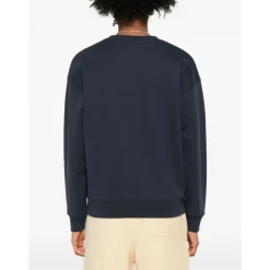 Sweatshirts^Maison Kitsuné Ræv Detalje Crew Neck Sweater Blå