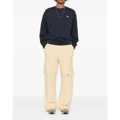 Sweatshirts^Maison Kitsuné Ræv Detalje Crew Neck Sweater Blå