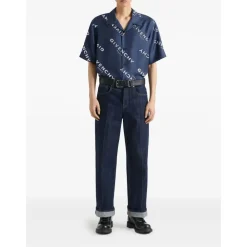 Skjorter<Givenchy Silke Hawaiiskjorte Blå