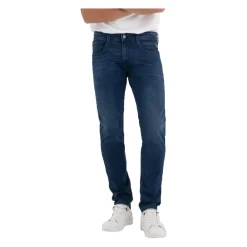 Jeans^Replay Slidte Jeans med Lynlås Blå