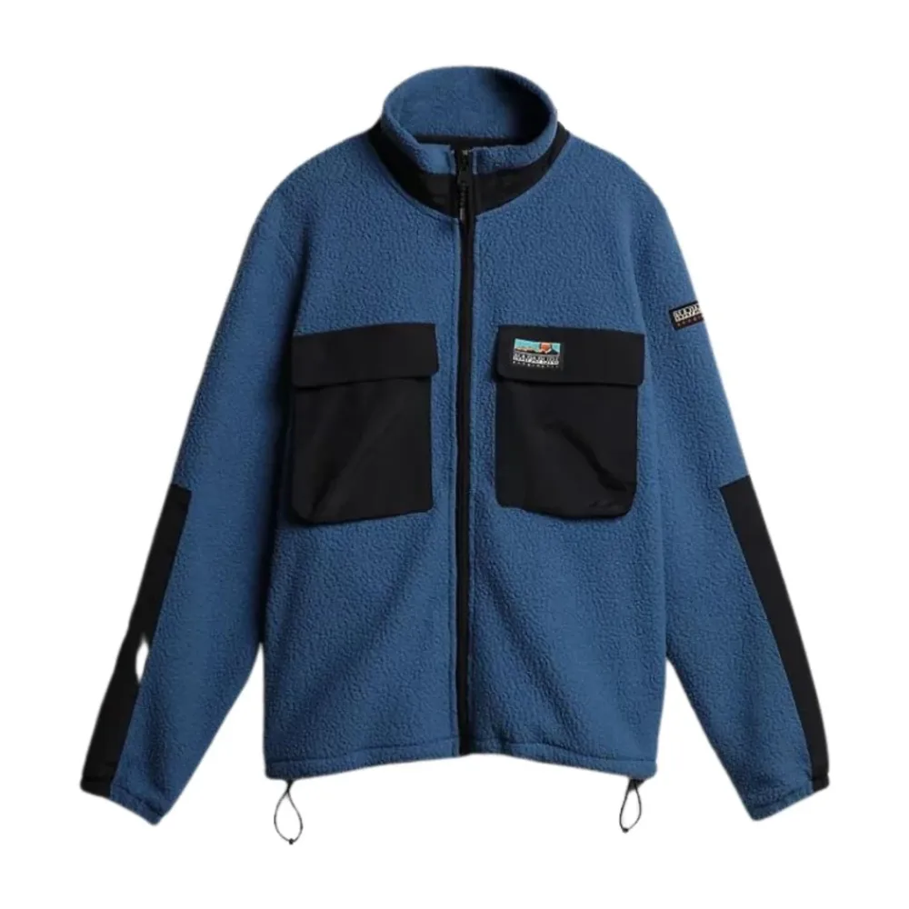 Fleece^Napapijri Step Lynlås Fleecejakke Blå