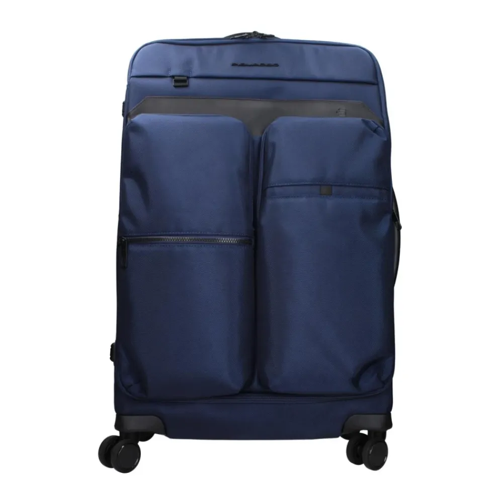 Kufferter<Piquadro Stofbagage med Justerbart Håndtag Blå