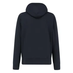 Trøjer<Moncler Sweater med Logo Patch Blå