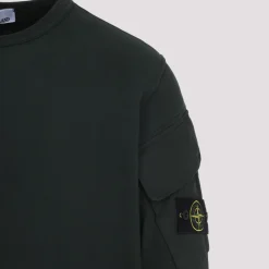 Sweatshirts<Stone Island Blå Sweatshirt AW25 Afslappet Stil Grøn